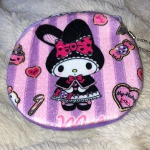 New NWOT My Melody PLUSHIE Coin Pouch w Keu Fob